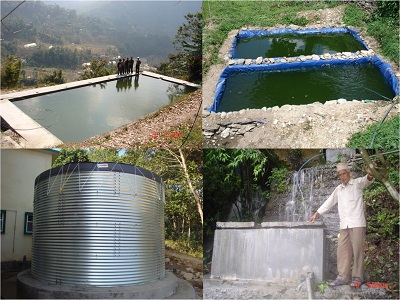 Different Types of Water Collection and Storage Facilities, Sikkim